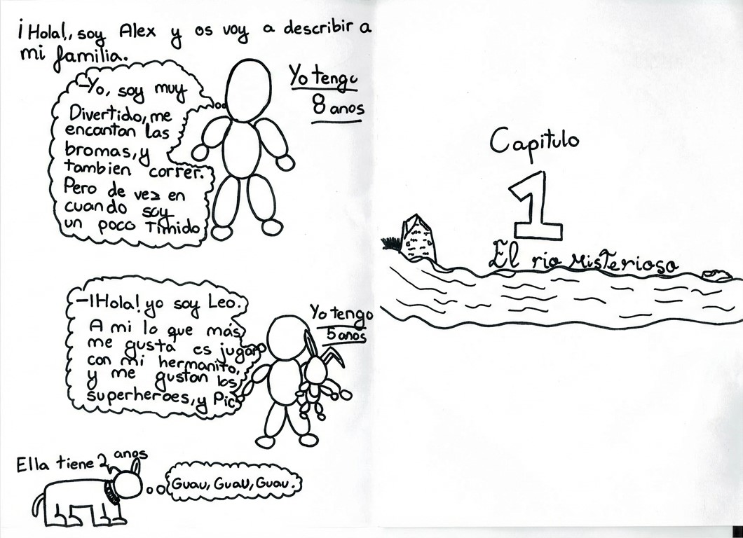 Boceto original dibujado a mano por Ángel